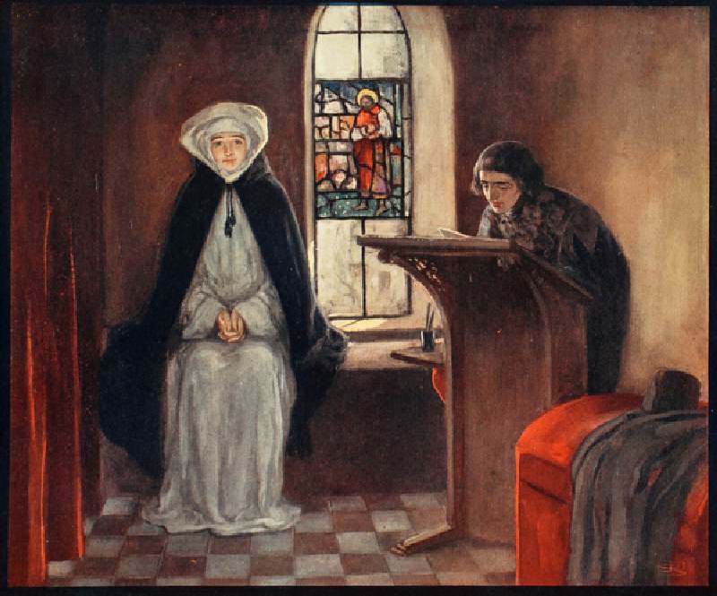 Saint Catherine of Sienna, illustration from Helmet & Cowl: Stories of Monastic and Military Orders  van Stephen Reid