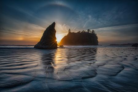 Sunset at Ruby Beach