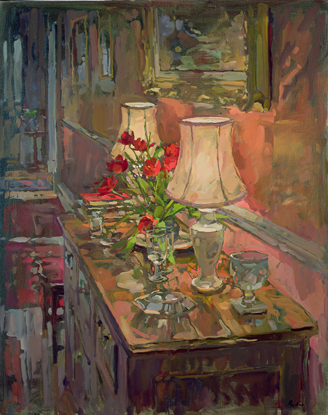 Lamps and Tulips van Susan  Ryder