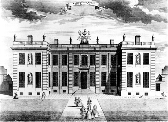 View of Marlborough House in Pall Mall, Westminster van Sutton Nicholls