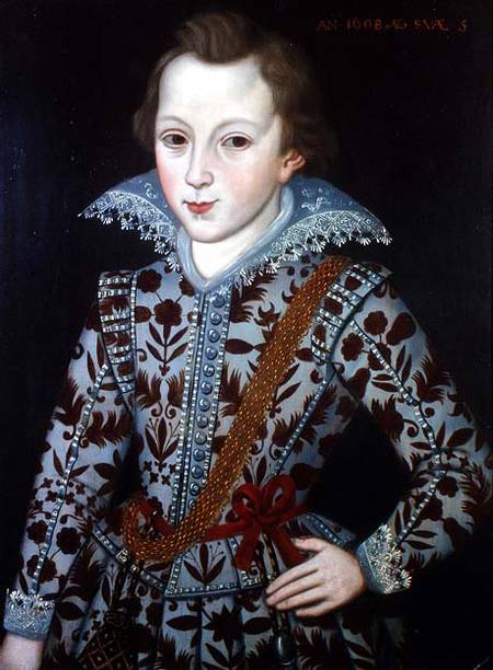 Portrait of a Young Boy, Aged Five van the Elder Peake