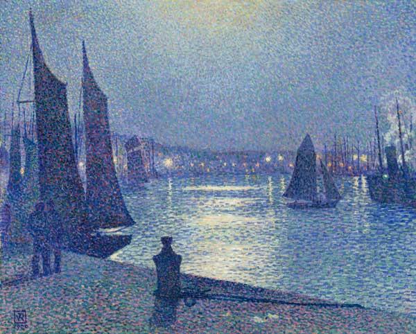 Maanlicht in  Boulogne-sur-Mer - Theo van Rysselberghe