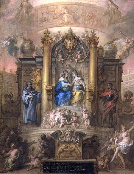 Alliance of France and Spain Allegory of the Peace of the Pyrenees in 1659 van Theodoor Thulden