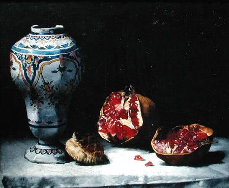 Still Life with a Pomegranate van Théodule-Augustin Ribot
