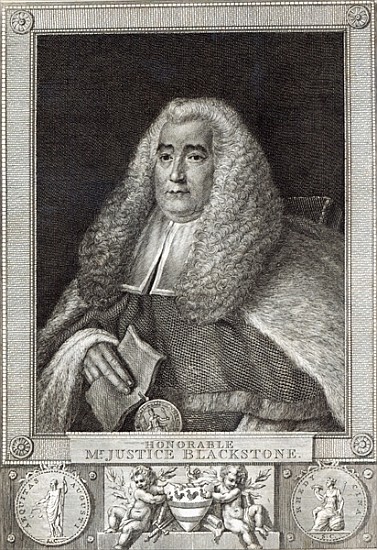 Honourable Mr Justice Blackstone; engraved by Hall van Thomas Gainsborough