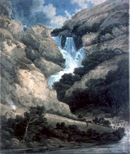 The Gorge of Watendlath with the Falls of Lodore van Thomas Girtin