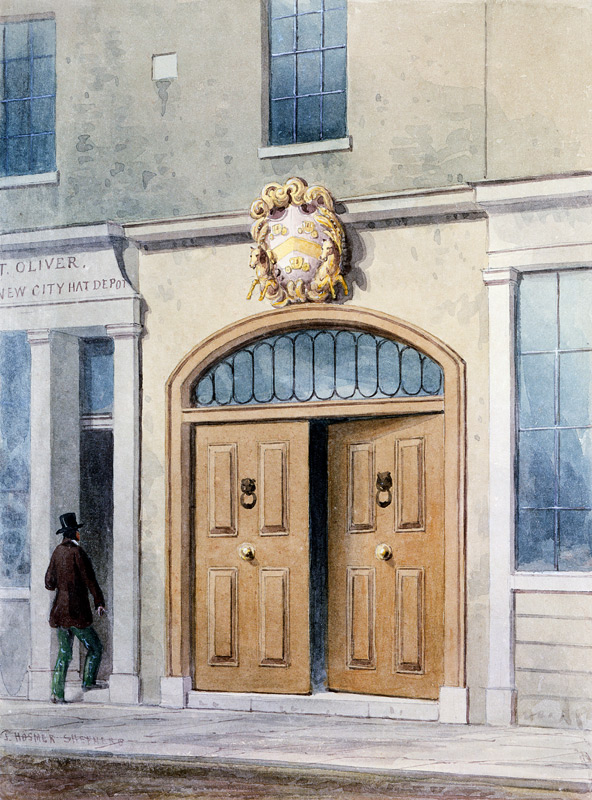 The Entrance to Coachmakers Hall van Thomas Hosmer Shepherd