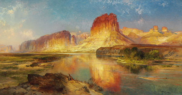 Der 'Green River' von Wyoming. van Thomas Moran