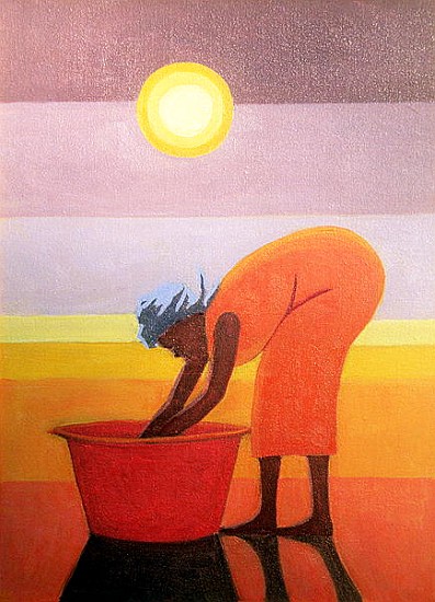 The Red Bucket, 2002 (oil on canvas)  van Tilly  Willis