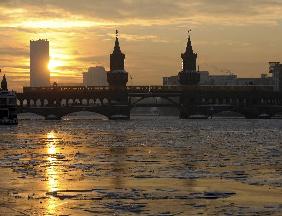 Eisschollen auf der Spree