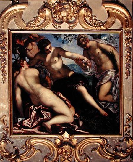 Mercury and the Three Graces van Tintoretto (eigentl. Jacopo Robusti)