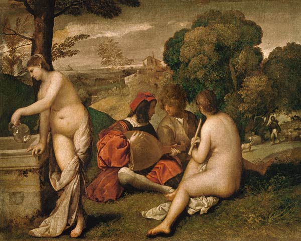 Das ländliche Konzert van Tizian (eigentl. Tiziano Vercellio)