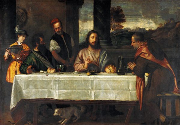 Das Mahl in Emmaus. van Tizian (eigentl. Tiziano Vercellio)