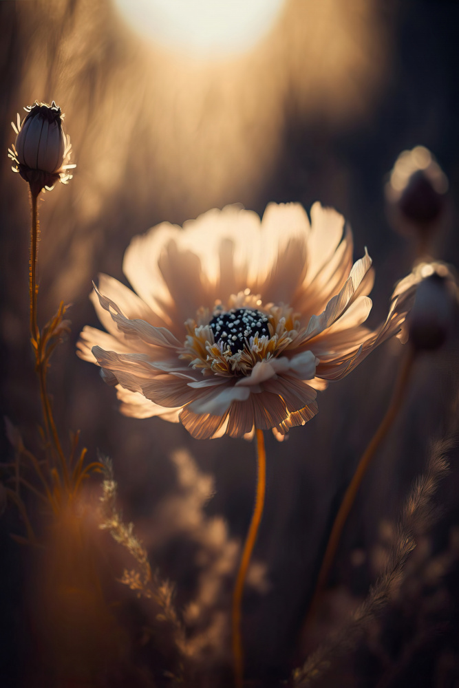 Flower in Morning Sun van Treechild
