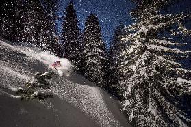 Night Powder turns with Adrien Coirier