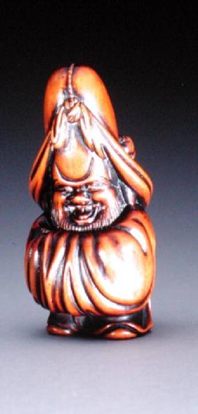 Netsuke, depicting Fukurokuju