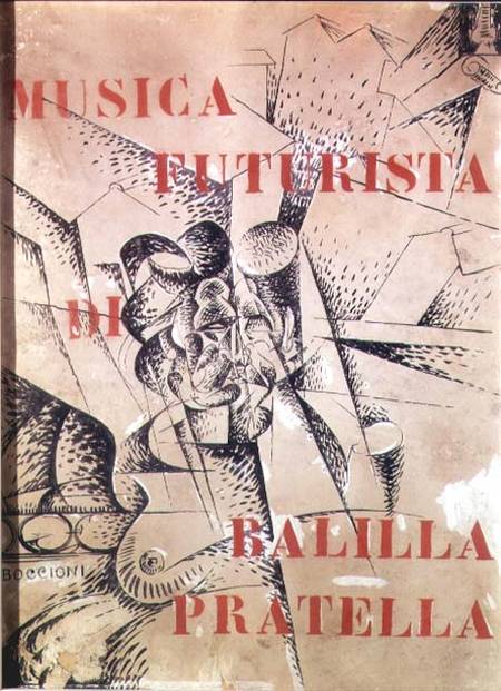 Design for the cover of 'Musica Futurista' by Francesco Balilla Pratella (1880-1955) van Umberto Boccioni