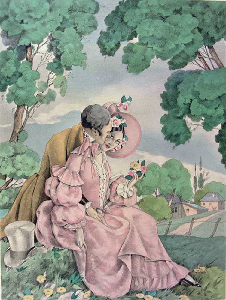 Illustration for Madame Bovary by Gustave Flaubert (1821-80) published by Gibert Jeune, 1953 van Umberto Brunelleschi