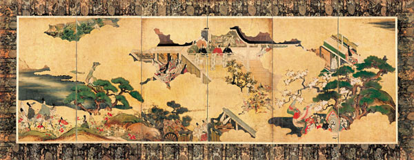 Scenes from The tale of Genji (Genji monogatari) van Unbekannter Künstler
