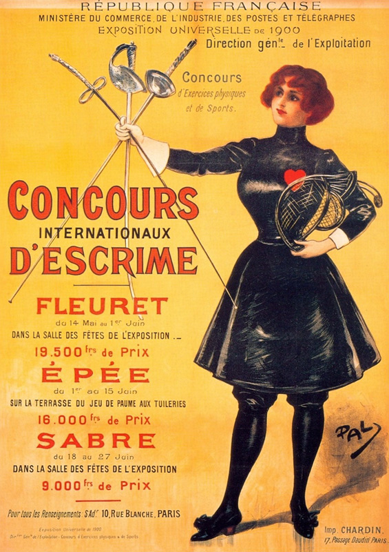 Official poster for the 1900 Summer Olympics in Paris van Unbekannter Künstler