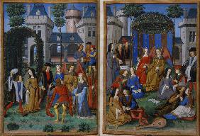 Amor's garden. Miniatures from a manuscript of the Roman de la Rose