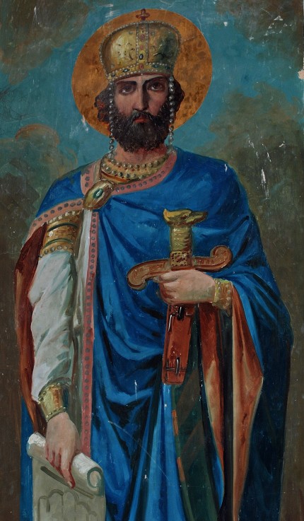 King David IV of Georgia van Unbekannter Künstler