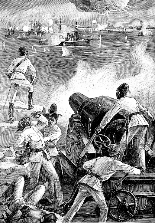 The Bombardment of Alexandria on 11 July 1882 van Unbekannter Künstler