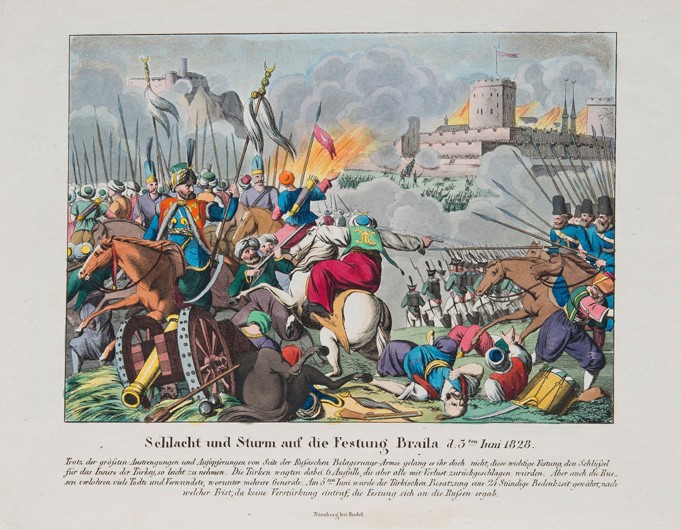The storming the Brailov fortress on June 15, 1828 van Unbekannter Künstler