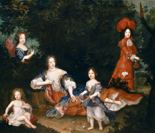 Françoise-Athénaïs de Rochechouart, marquise de Montespan (1640-1707) and her children van Unbekannter Künstler