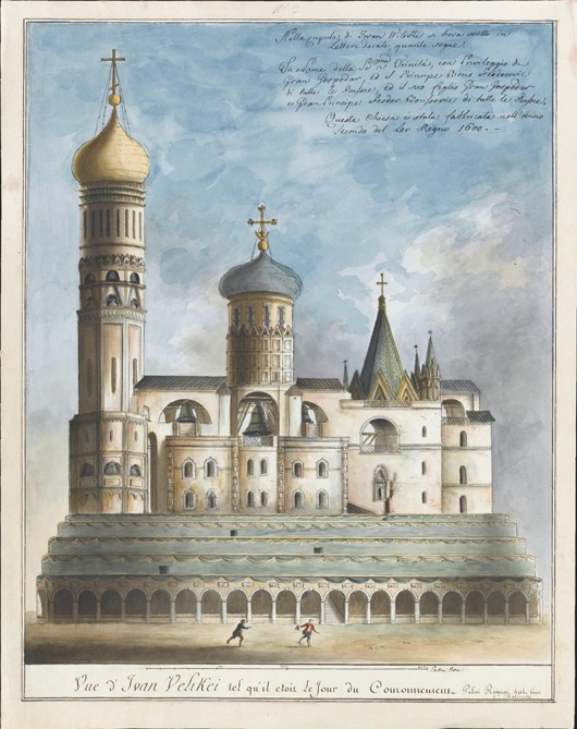 The Ivan the Great Bell Tower on Coronation Day van Unbekannter Künstler