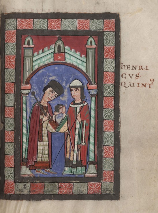 Emperor Henry V and Matilda of England at the Wedding Feast in Mainz on 7 January 1114 van Unbekannter Künstler