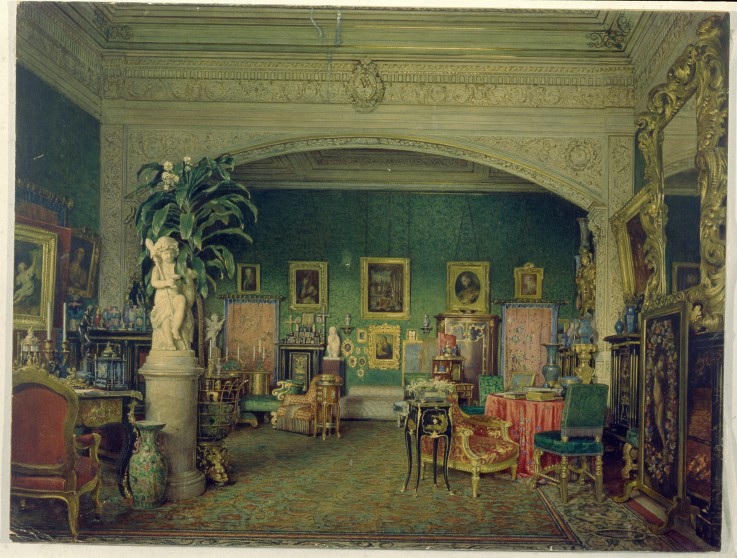 Interior of the Mariinsky Palace in Saint Petersburg van Unbekannter Künstler