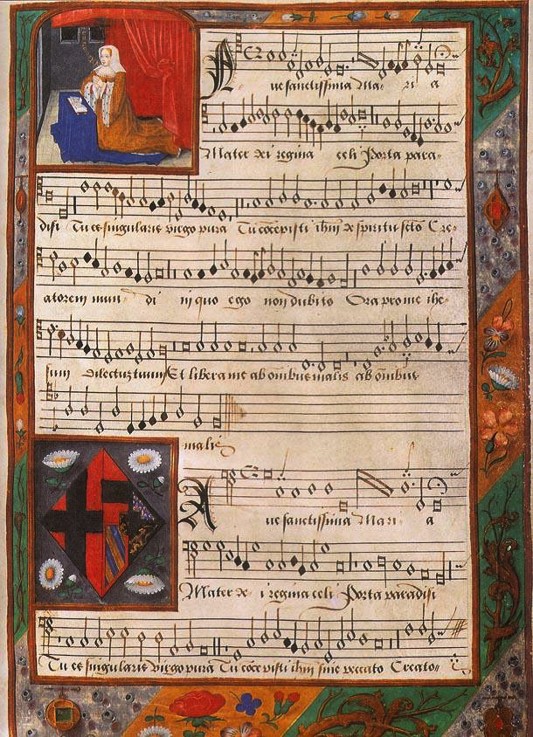 Chansonnier of Margaret of Austria (From Album de Marguerite d'Autriche) van Unbekannter Künstler