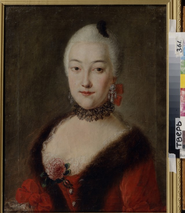 Portrait of Countess Yekaterina Lobanova-Rostovskaya (1735-1802) van Unbekannter Künstler