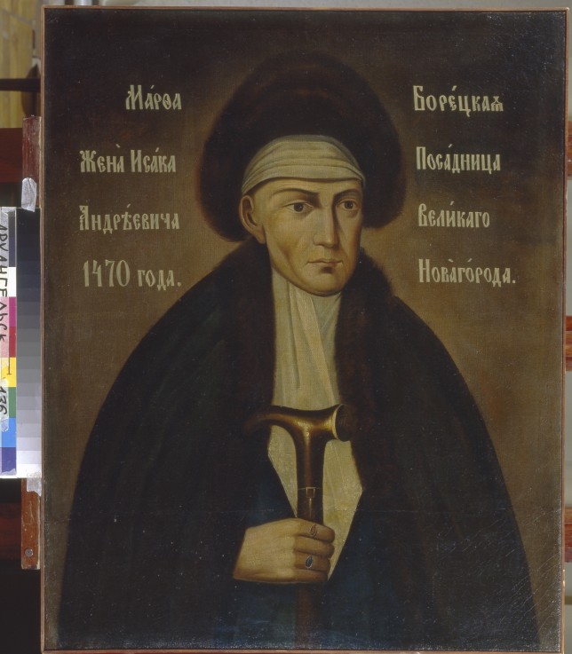 Portrait of Marfa Boretskaya (Marfa Posadnitsa) van Unbekannter Künstler