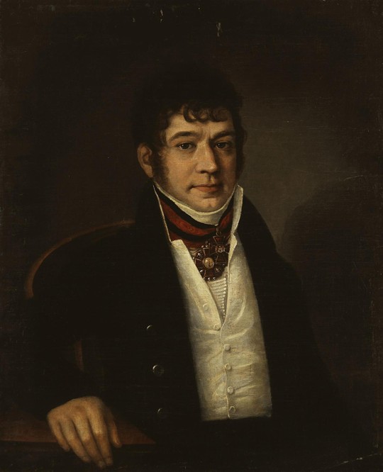 Portrait of Platon Bogdanovich Ogarev (1777-1838) van Unbekannter Künstler