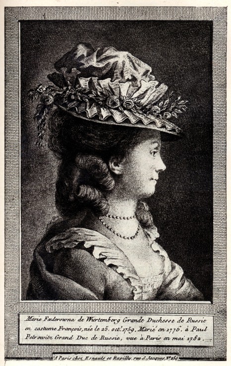 Portrait of Sophie Dorothea of Württemberg van Unbekannter Künstler
