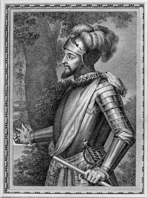 Vasco Núñez de Balboa (1475-1519) From Retratos de los Espan&#771oles ilustres van Unbekannter Künstler