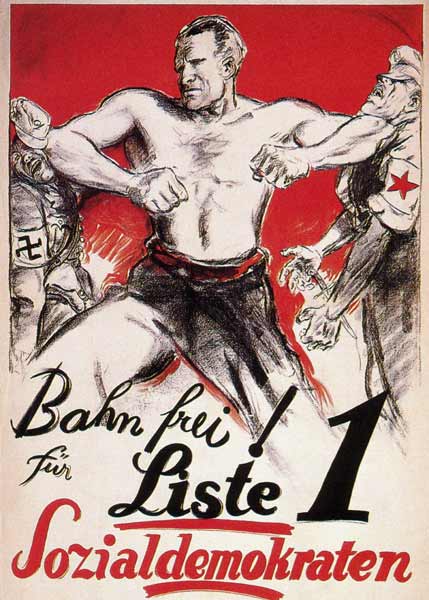 Vote Social Democrats. SPD election poster van Unbekannter Künstler