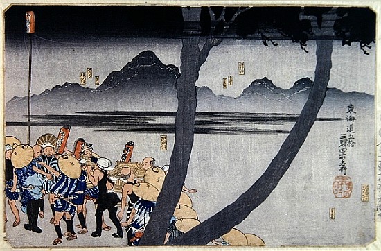 Number 2: Hodogaya, Totsuka, Fujisawa and Hiratsuka Stations, from ''Famous Views of the Fifty-three van Utagawa Kuniyoshi