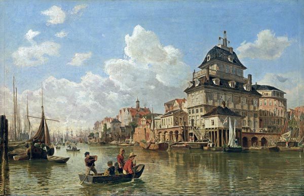 The Boat House at Hamburg Harbour van Valentin Ruths