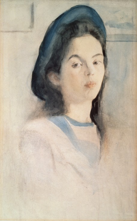 Female portrait van Valentin Alexandrowitsch Serow