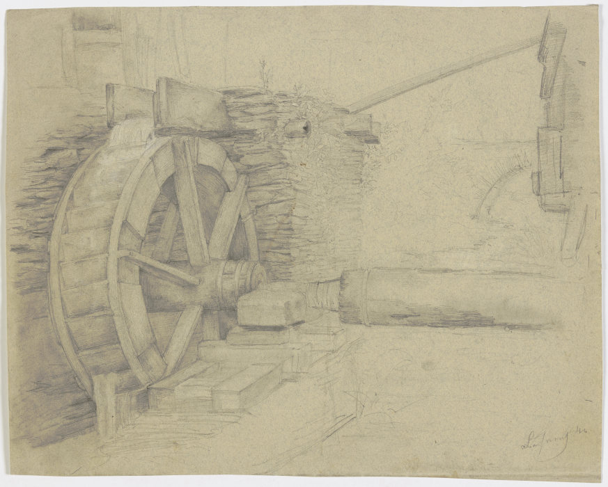 Water mill wheel van Victor Müller