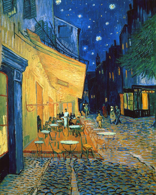 Cafe terras bij nacht van Vincent van Gogh