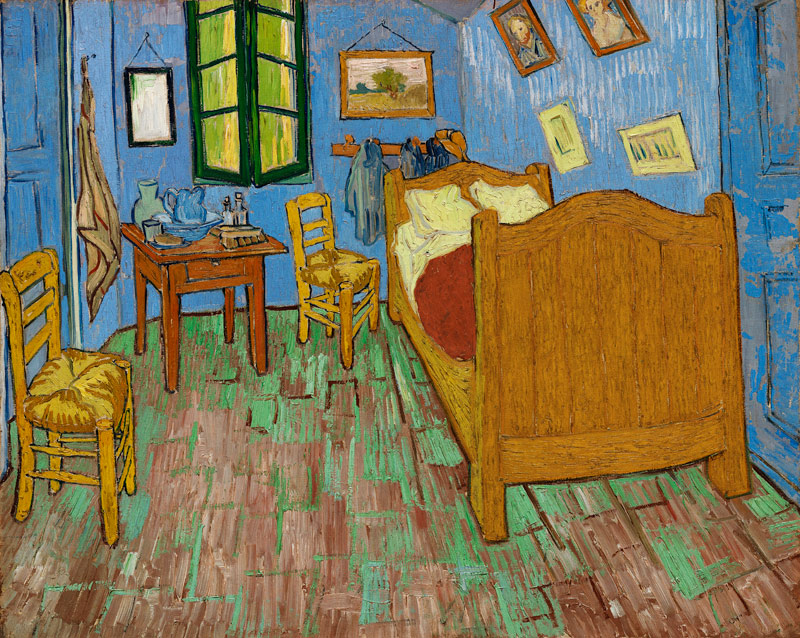 Vincent's slaapkamer in Arles van Vincent van Gogh