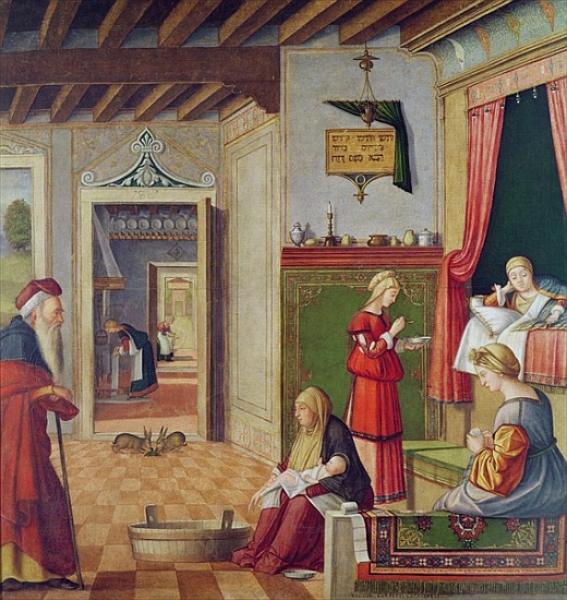 The Birth of the Virgin, 1504-08 (see also 204962) van Vittore Carpaccio