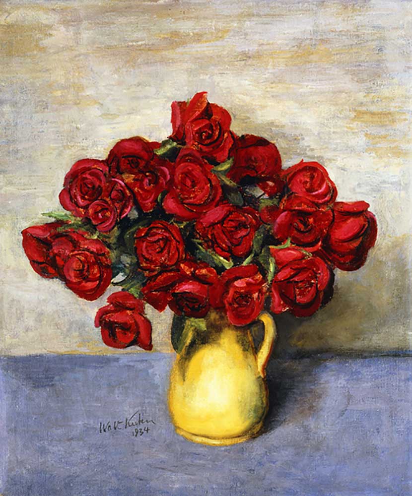 Red Roses in a Yellow Pitcher, 1934 van Walt Kuhn