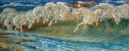 Paarden van neptunis, Walter Crane 1892