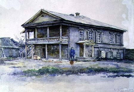 Surikov's House at Krasnoyarsk van Wassilij Iwanowitsch Surikow