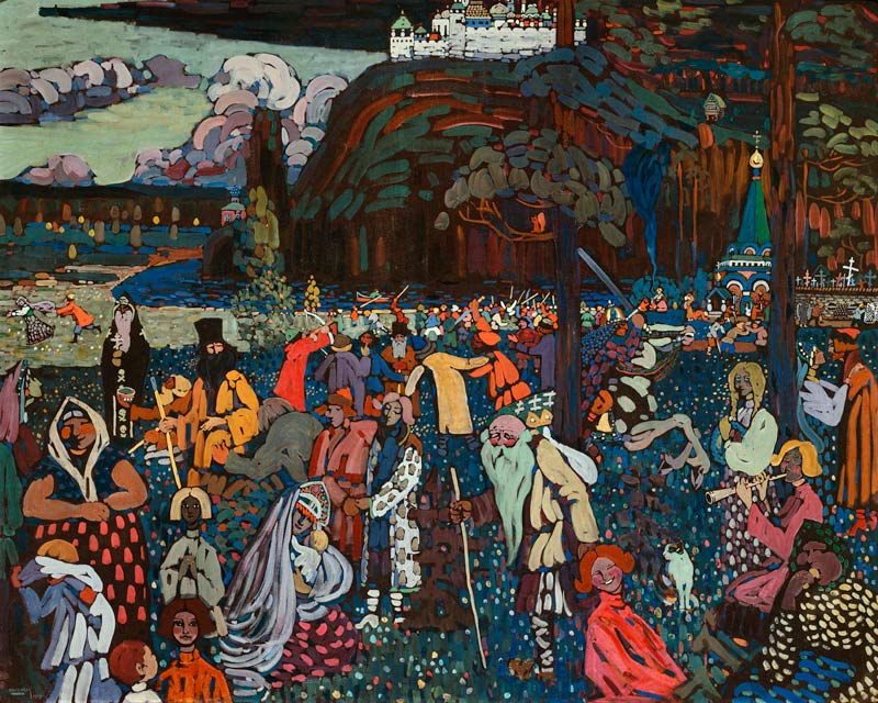 Das bunte Leben schilderij van Wassily Kandinsky van Wassily Kandinsky